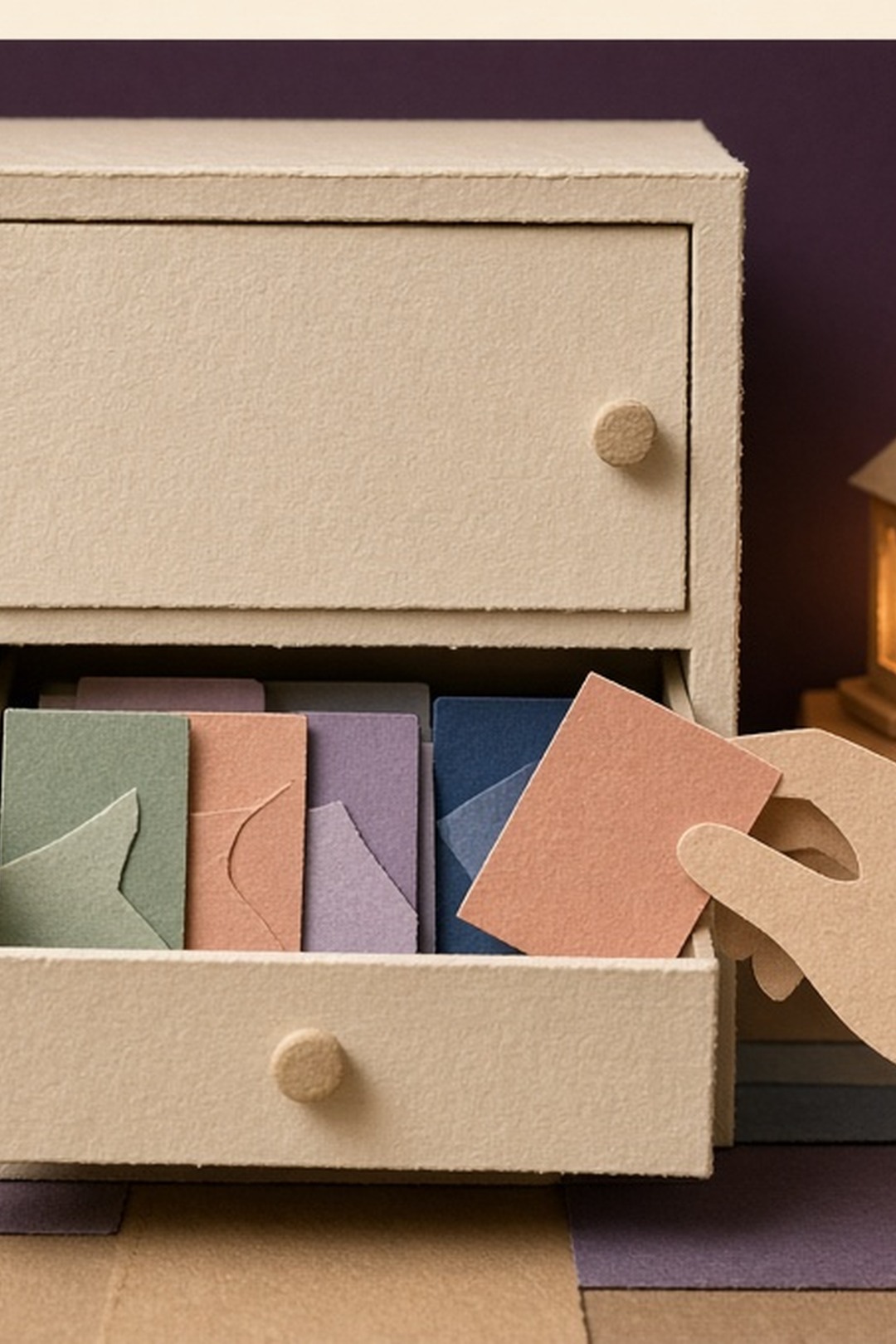 One selected paper card being removed while the other cards remain